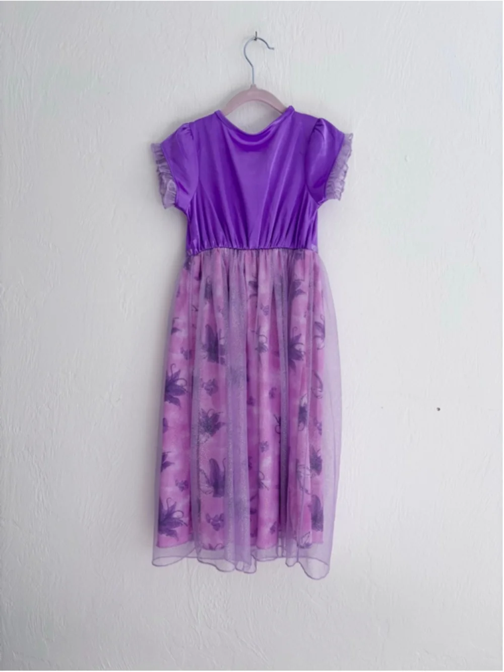 Girls Disney Princess Nightgown S Purple Pink Rapunzel - Picture 2 of 8